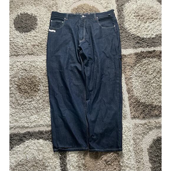 Johnny Blaze Carpenter Baggy Dark Denim Jeans Vintage Y2K Men’s 42 Wide Leg - Picture 3 of 7